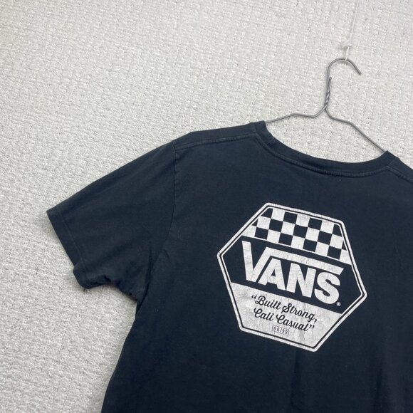 Vans Men's Shirt Size m Black Short Sleeve Crew Neck Skateboarding Graphic Tee - Picture 2 of 11